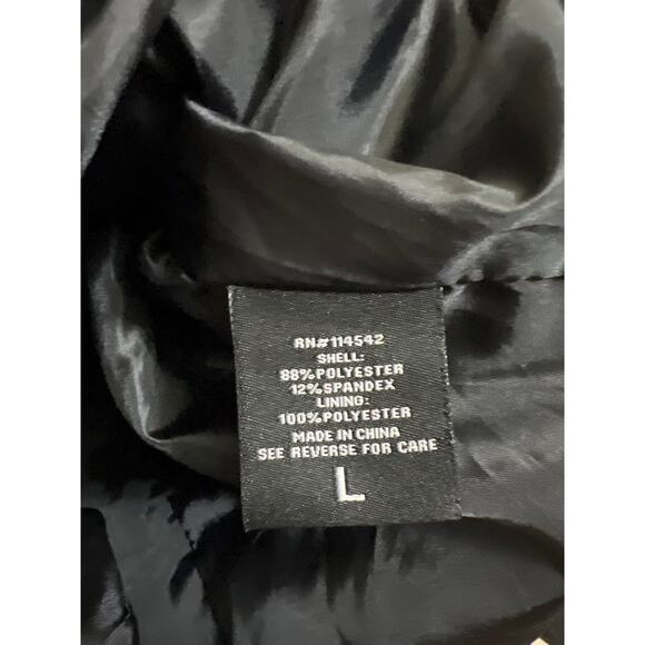 Odyn size large black faux suede jacket with fringe - Picture 4 of 4